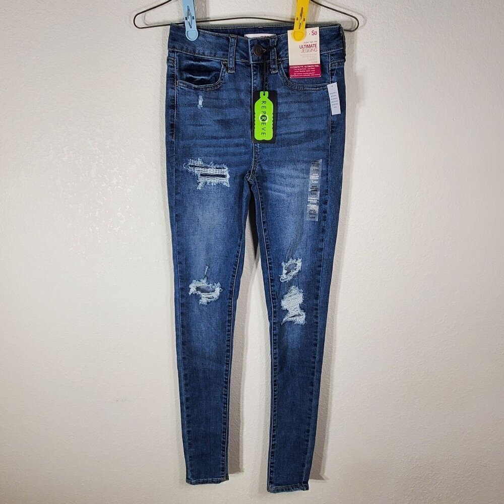 So Super High Rise Ultimate Jegging 1L/25W Skinny Fit Distressed Stretch 25x31